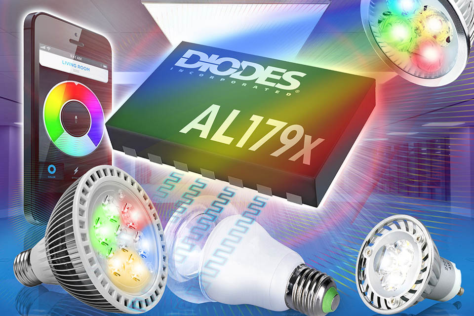 Diodes' LED Driver for FlickerFree Dimming of Tunable White and Color